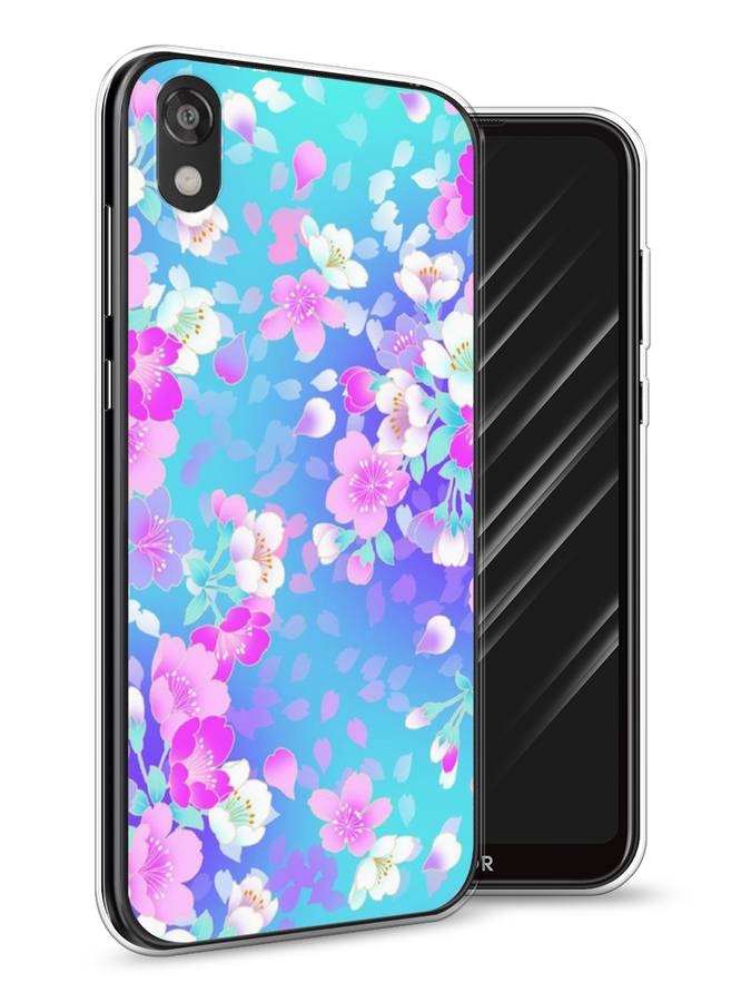 

Чехол Awog на Huawei Y5 2019 "Яблоневые цветы", Голубой;розовый;белый, 69050-8