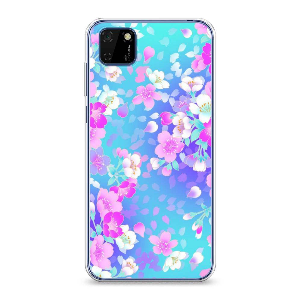 

Чехол Awog на Huawei Y5p "Яблоневые цветы", Голубой;розовый;белый, 6103750-8