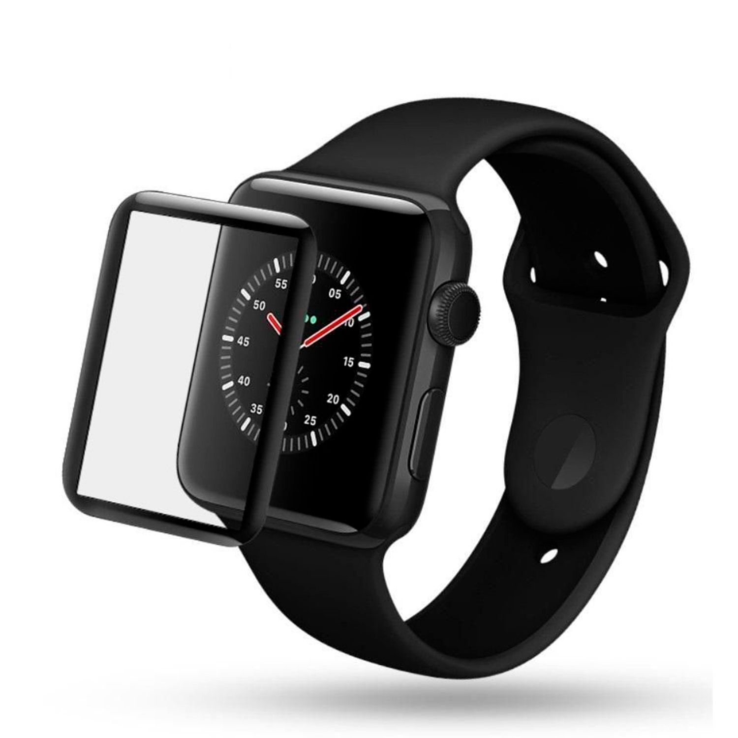

Защитное стекло для Apple Watch 38mm 3D Black, Прозрачный, Защитное стекло Apple Watch 38mm