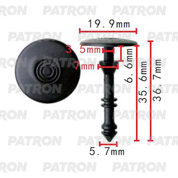 

Клипса Автомобильная PATRON P372302