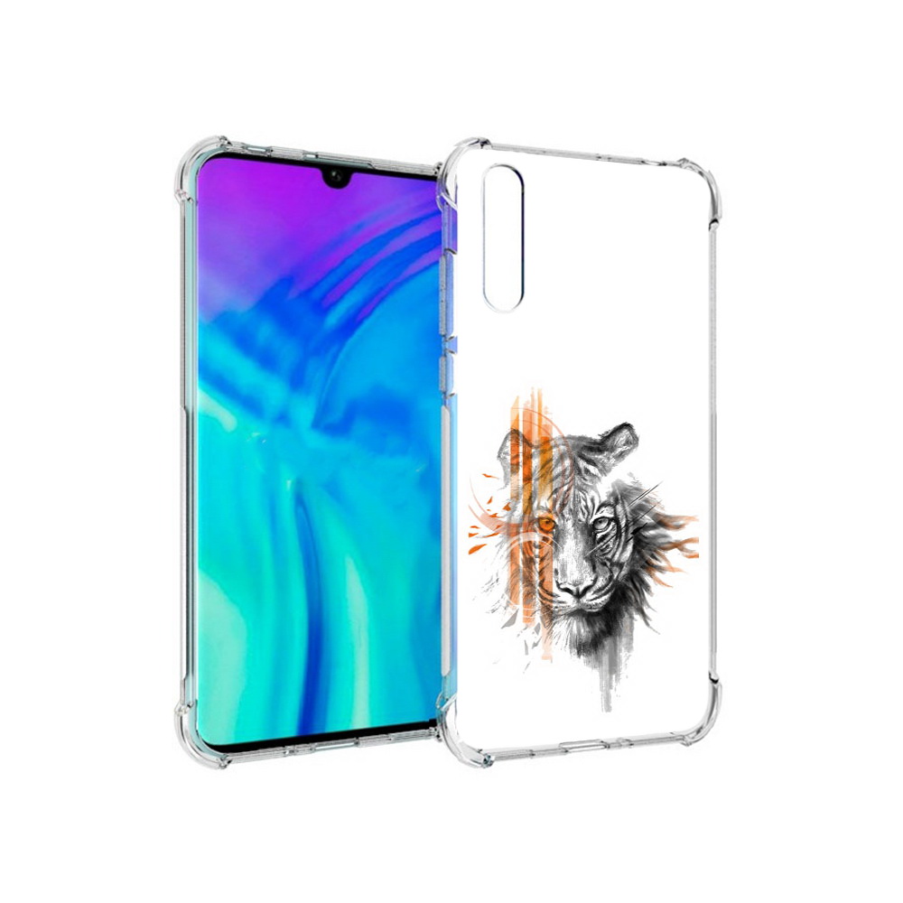 

Чехол MyPads Tocco для Huawei Enjoy 10s огненный тигр, Прозрачный, Tocco