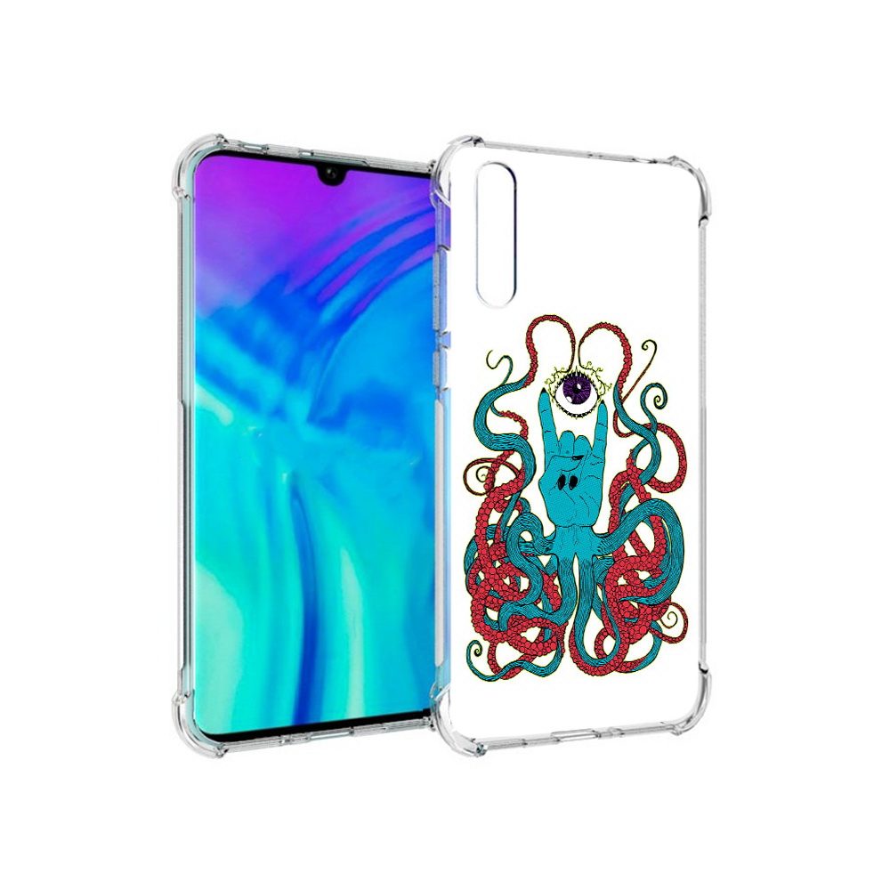 

Чехол MyPads Tocco для Huawei Enjoy 10s осьминог-рука абстракция, Прозрачный, Tocco
