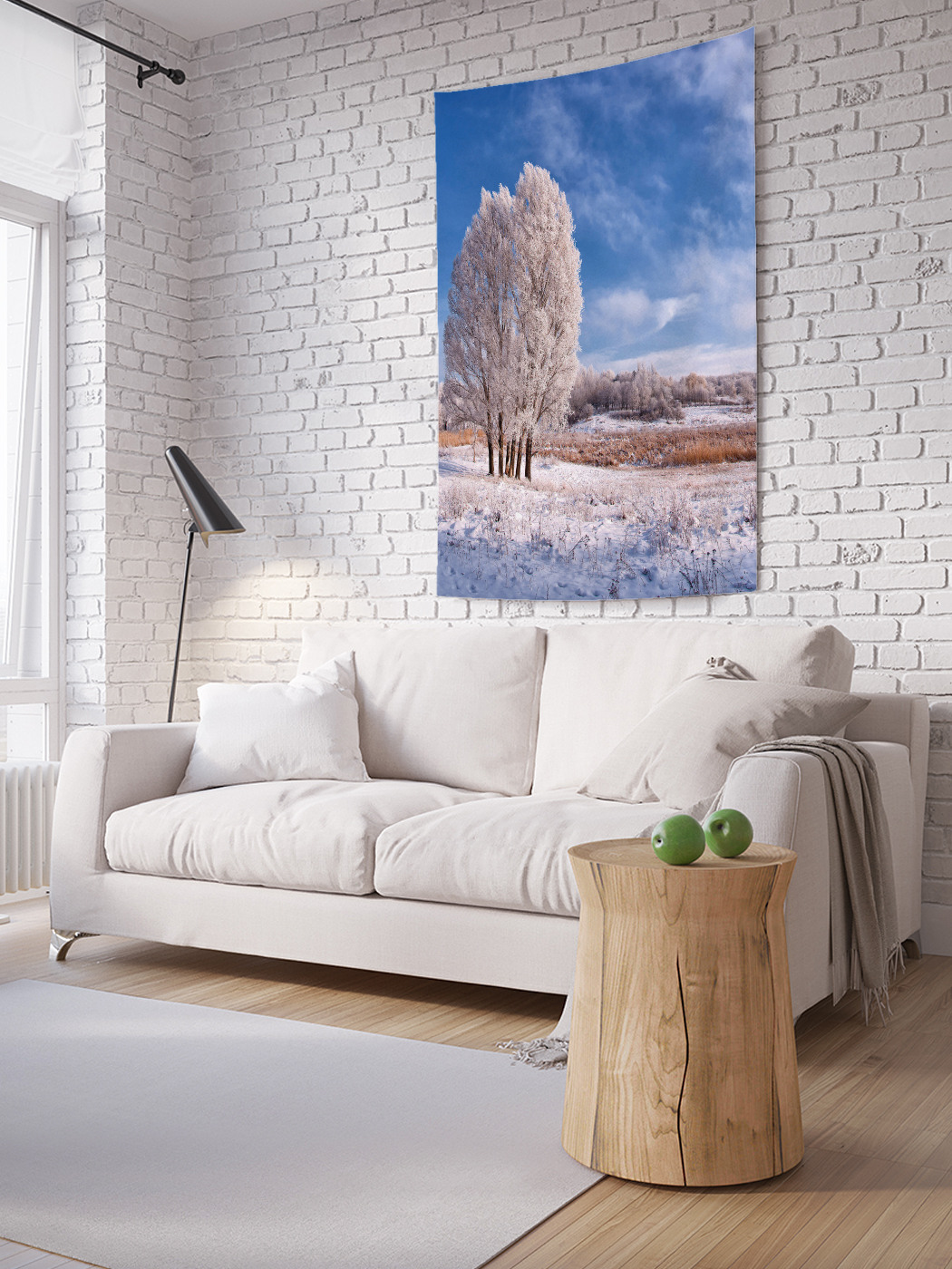 

Вертикальное фотопанно на стену JoyArty Деревья в инее 100x150 см, Деревья в инее