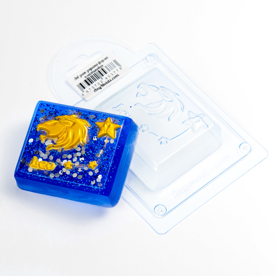 

Лев знак зодиака форма из пластика для мыла, шоколада AnyMolds