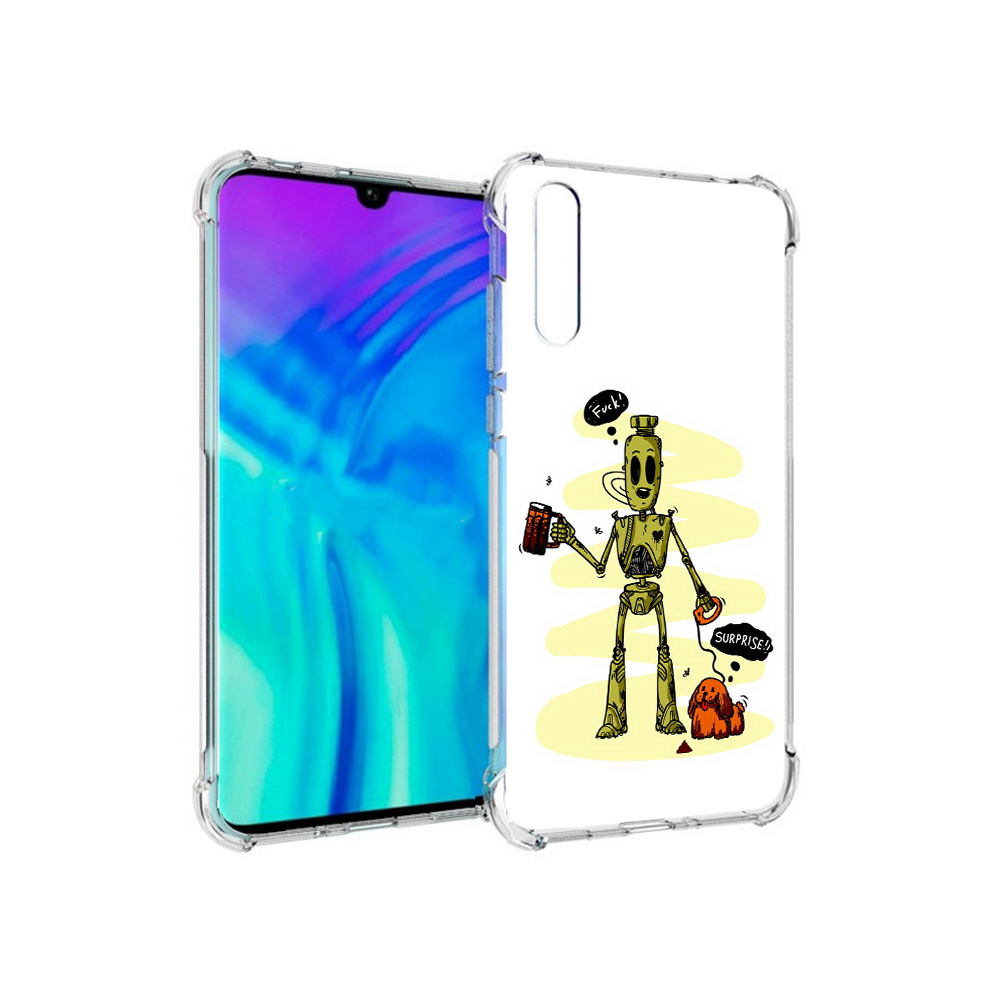 

Чехол MyPads Tocco для Huawei Enjoy 10s прикольный робот, Прозрачный, Tocco
