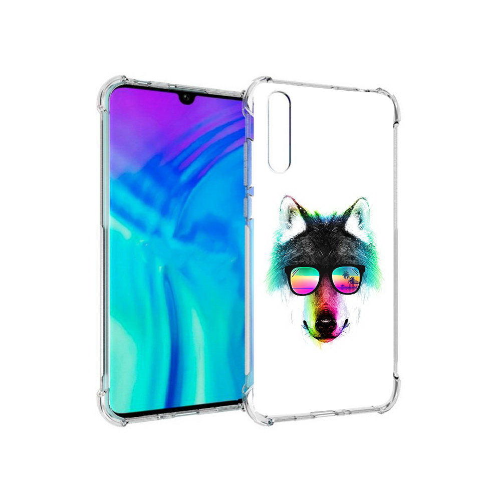 

Чехол MyPads Tocco для Huawei Enjoy 10s радужный волк, Прозрачный, Tocco
