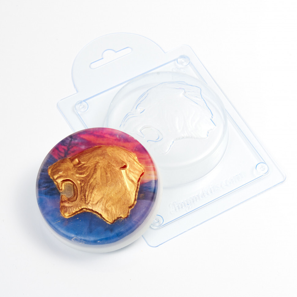 

Рычащий тигр форма из пластика для мыла, шоколада AnyMolds