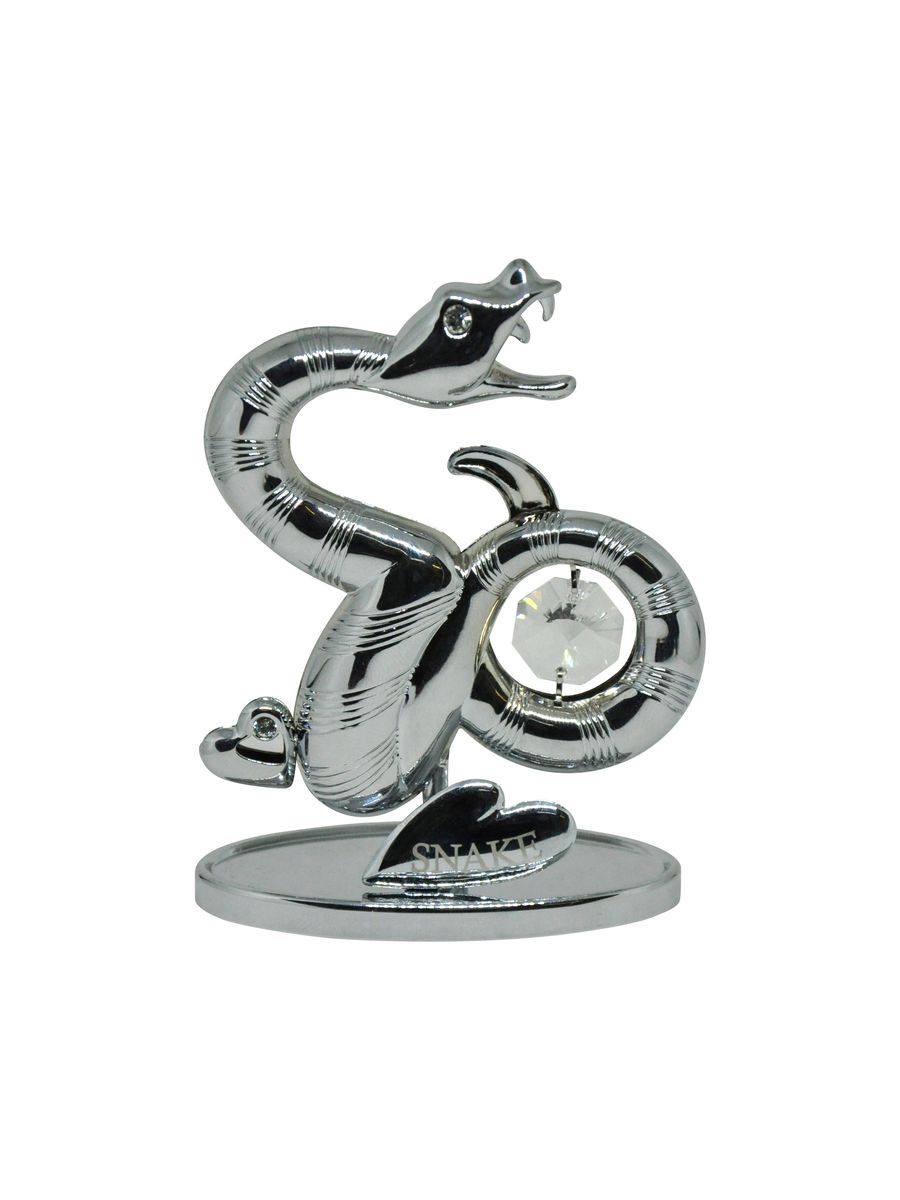 

Фигурка Змея CRYSTOCRAFT 345-001-CCL серебристый, 345-001-CCL
