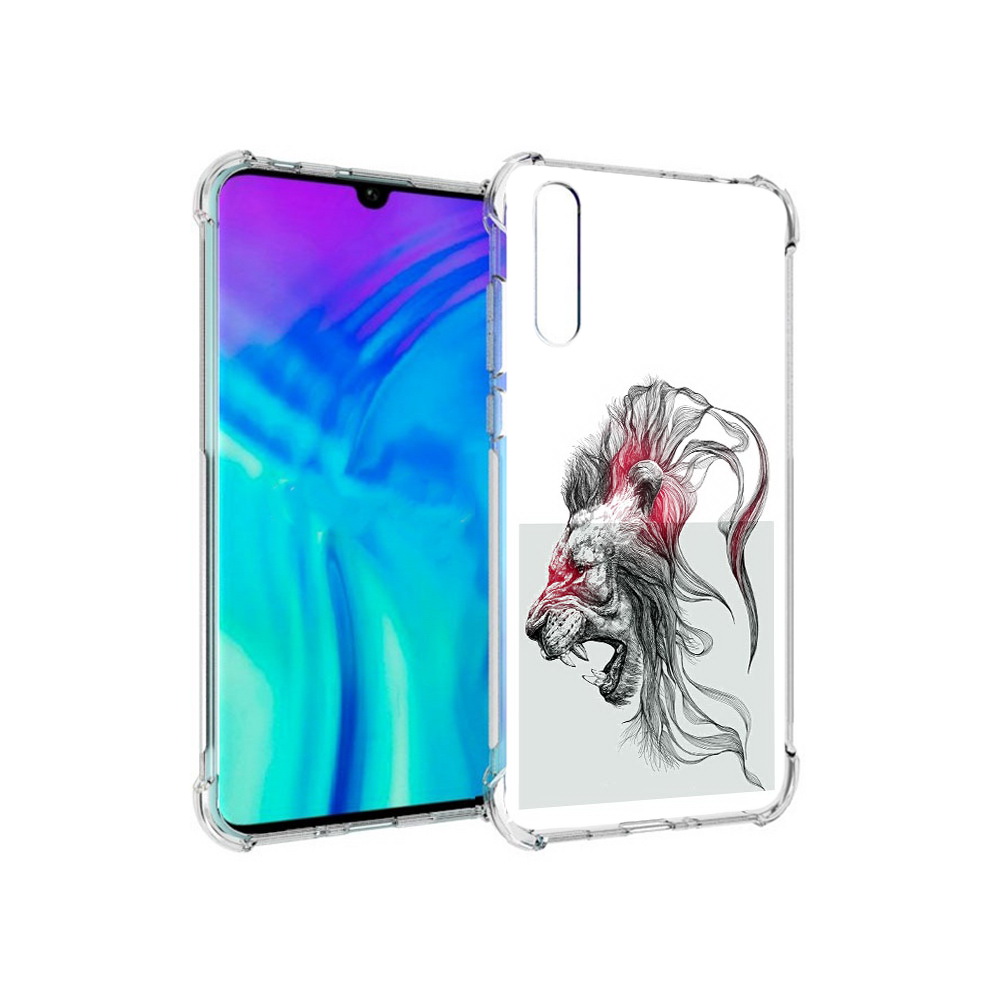 

Чехол MyPads Tocco для Huawei Enjoy 10s разъяренный лев, Прозрачный, Tocco