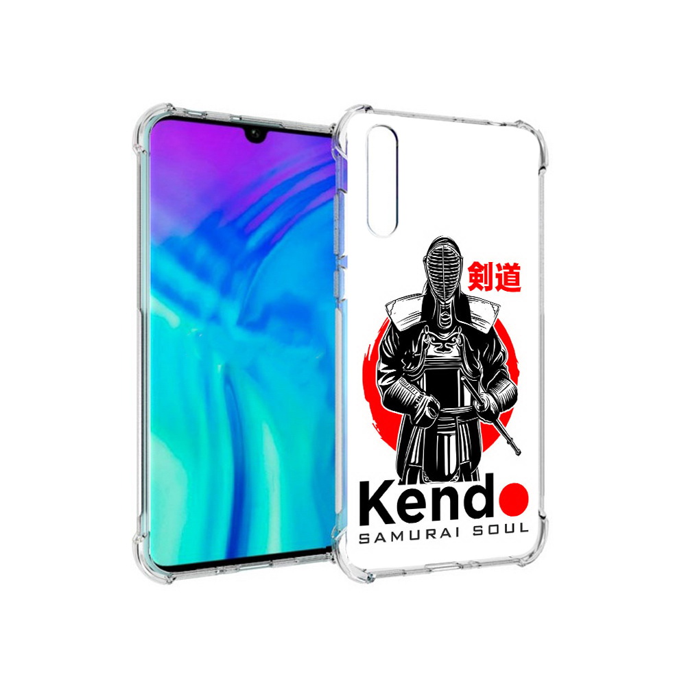 

Чехол MyPads Tocco для Huawei Enjoy 10s рисованый самурай, Прозрачный, Tocco