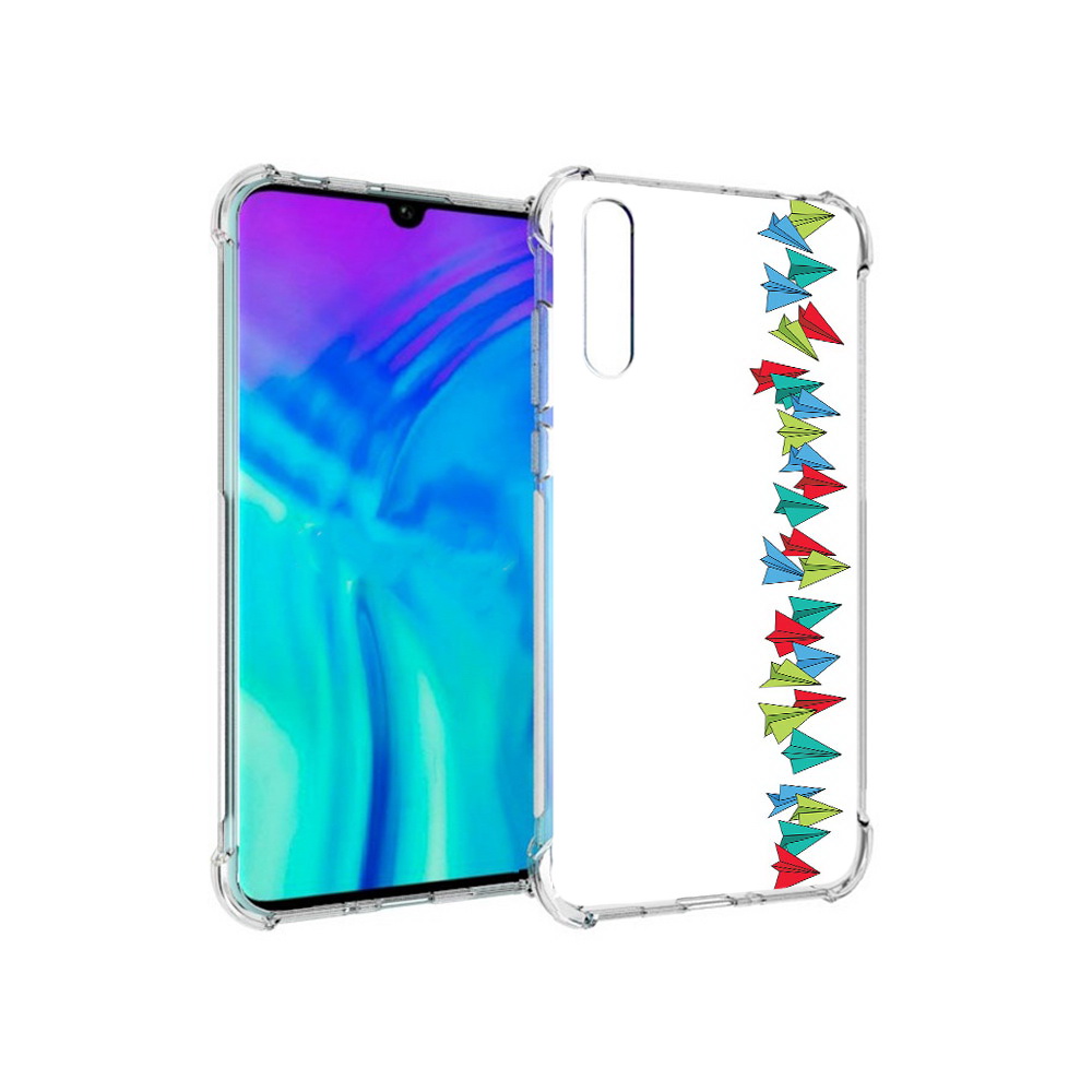 

Чехол MyPads Tocco для Huawei Enjoy 10s самолетики из листочков, Прозрачный, Tocco