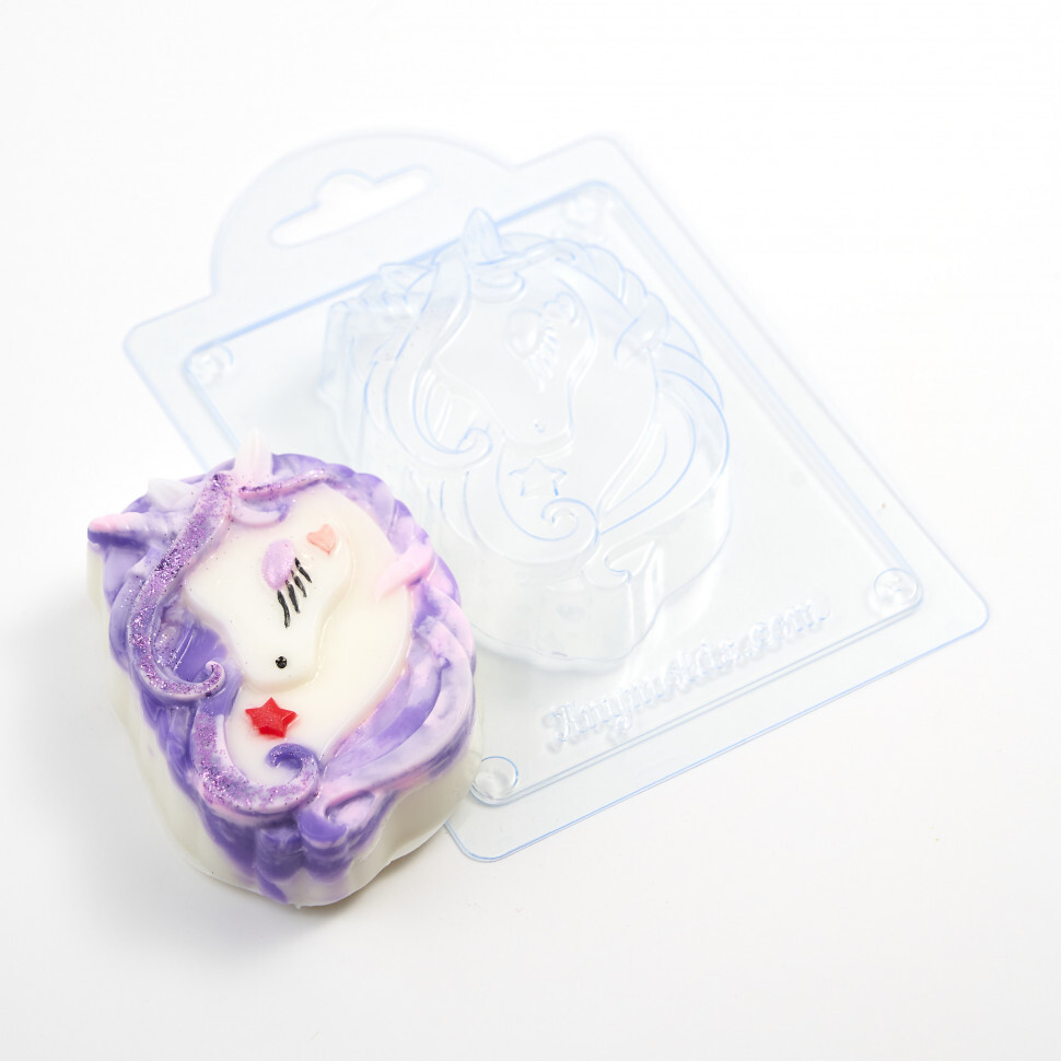 

Единорожка 2 форма из пластика для мыла, шоколада AnyMolds