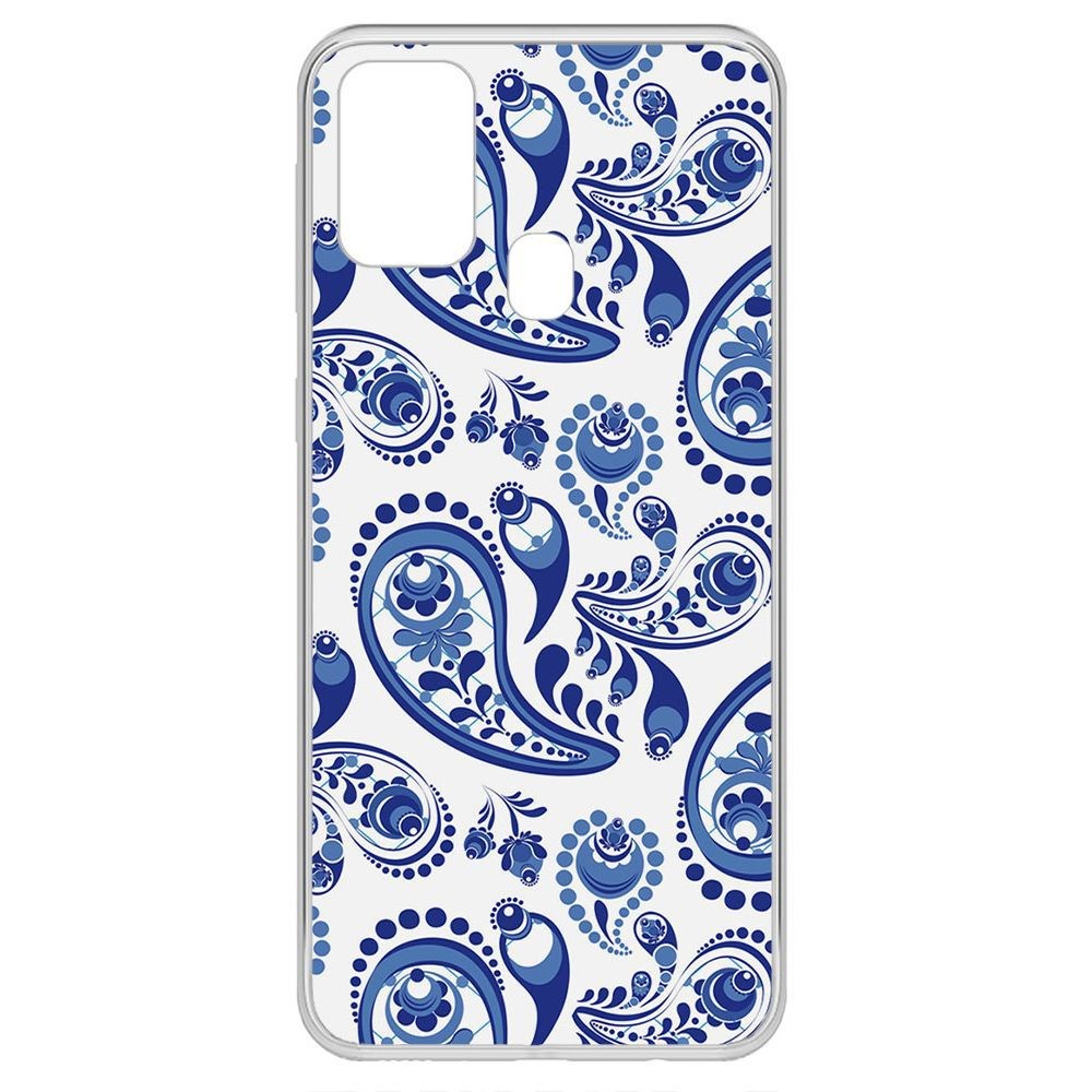 

Чехол-накладка Krutoff Clear Case Гжель для Samsung Galaxy M31 (M315)