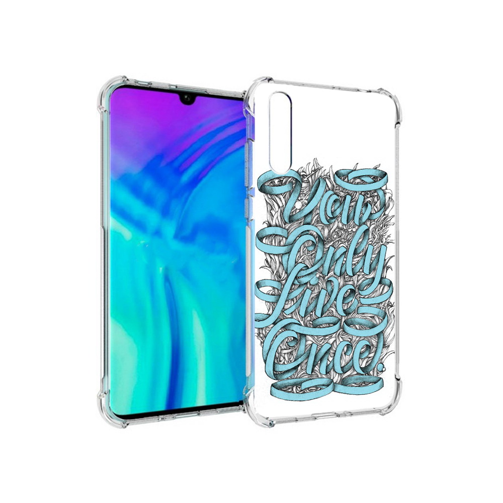 

Чехол MyPads Tocco для Huawei Enjoy 10s слова из ленты абстракция, Прозрачный, Tocco