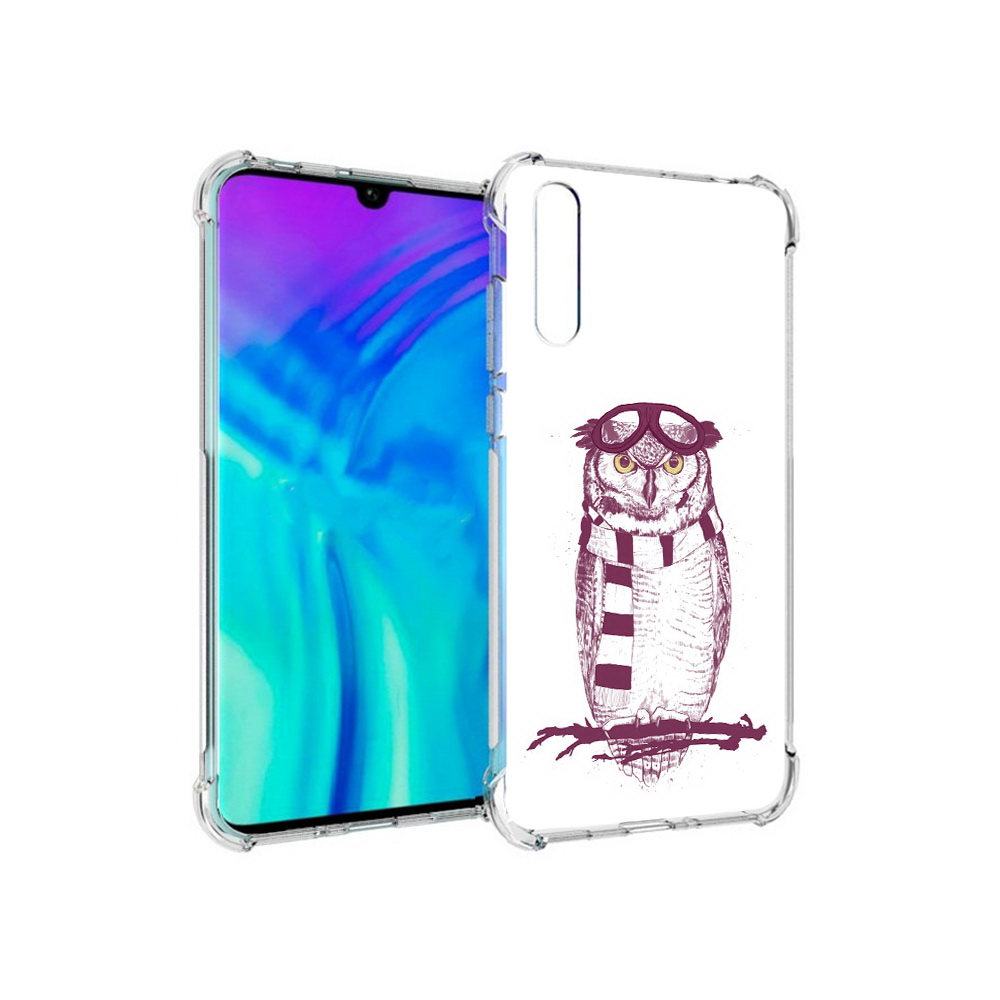 

Чехол MyPads Tocco для Huawei Enjoy 10s сова-летчик, Прозрачный, Tocco