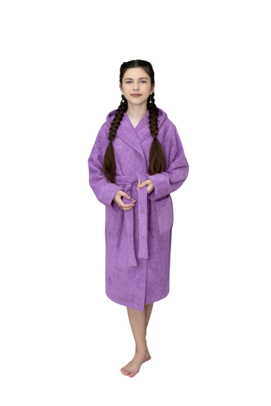 Халат для девочек Bio-Textiles HMW цв. фиолетовый р. 122 халат для девочек bio textiles nvkd цв фиолетовый р 140