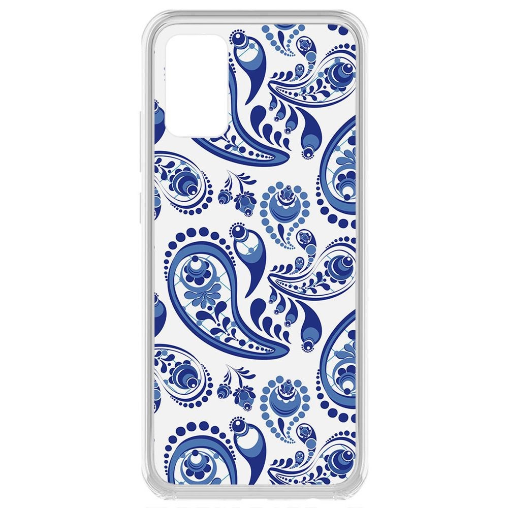 

Чехол-накладка Krutoff Clear Case Гжель для Samsung Galaxy A02s (A025), Прозрачный