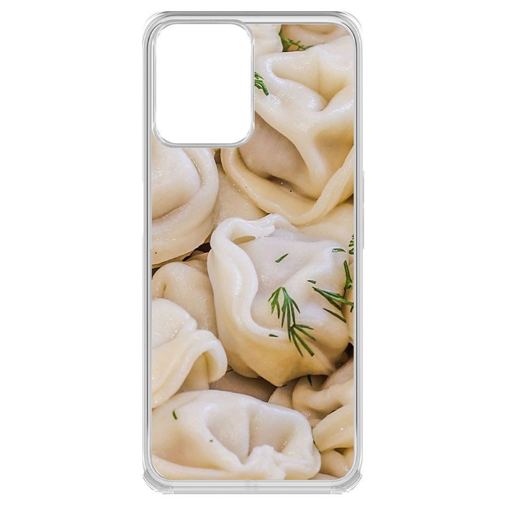 

Чехол-накладка Krutoff Clear Case Пельмешки для Realme C35, Прозрачный
