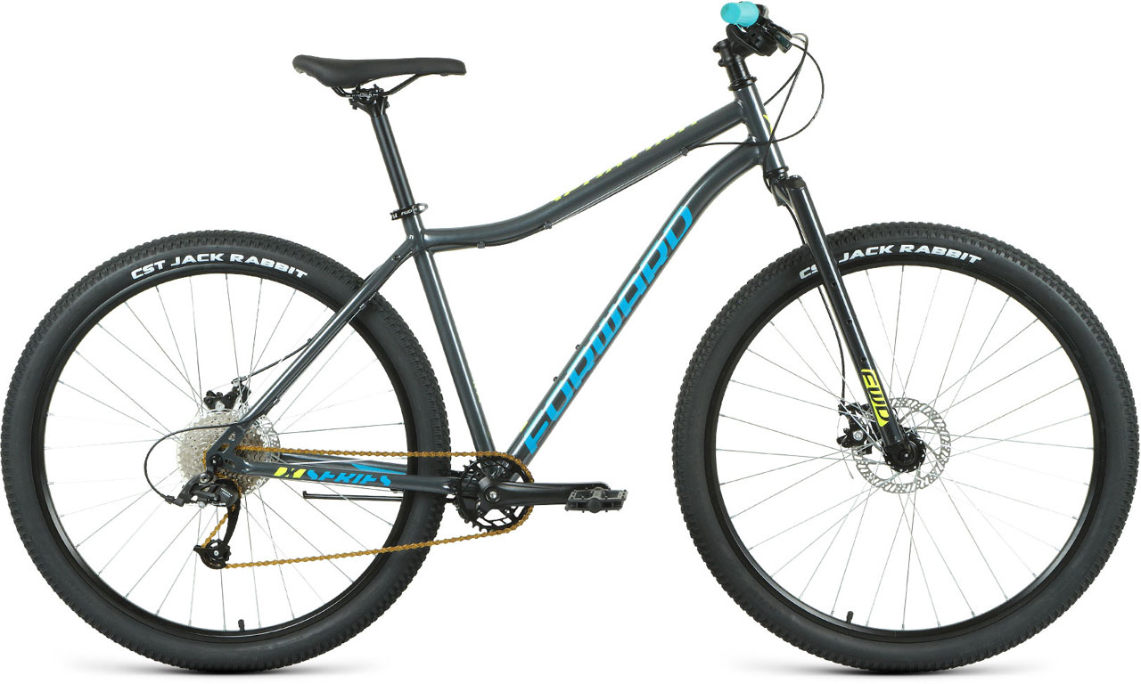 

Велосипед FORWARD Sporting X D 29" 9ск. 2022 19 тмн.серый-зеленый