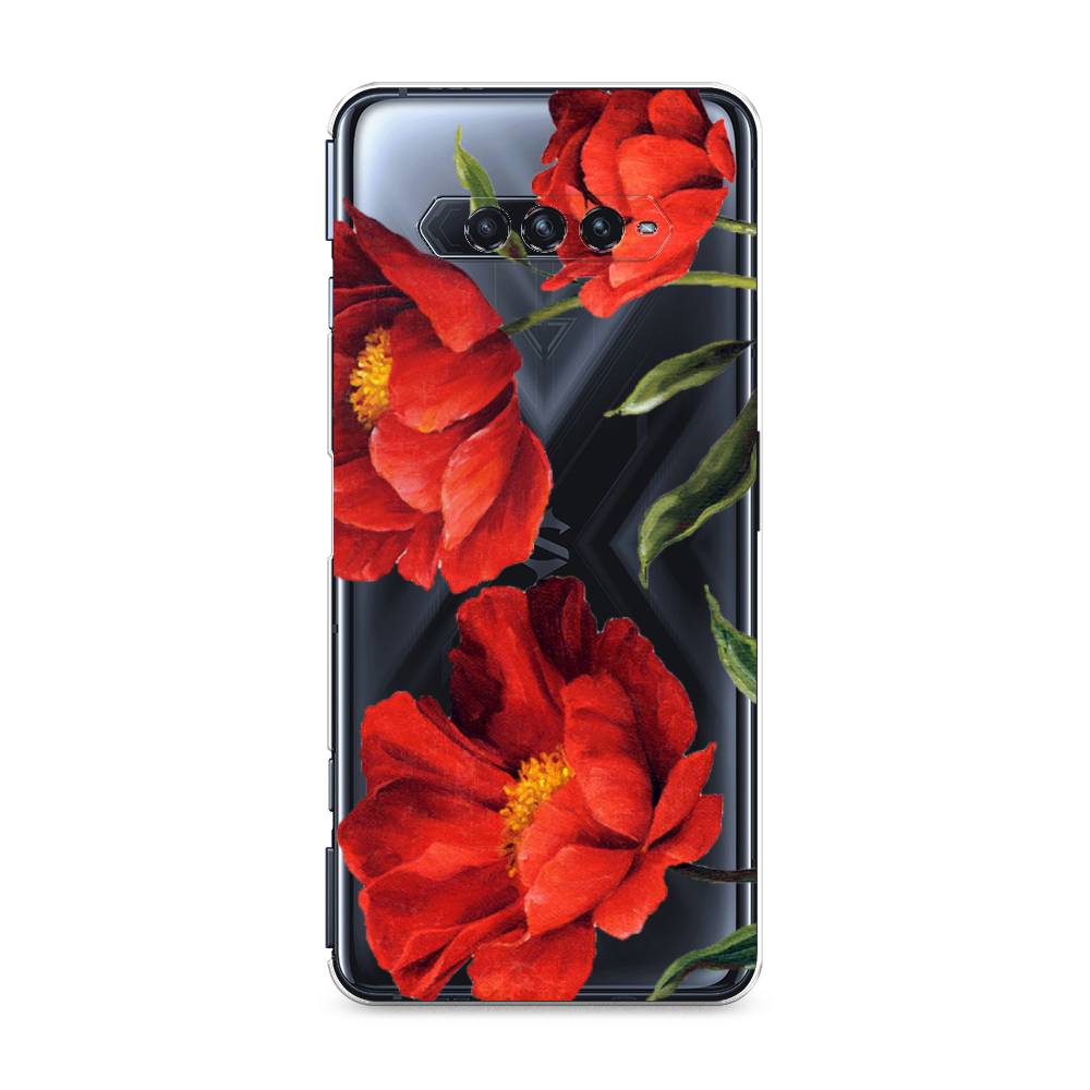 Чехол Awog на Xiaomi Black Shark 4/4S/4S Pro/4 Pro Красные маки