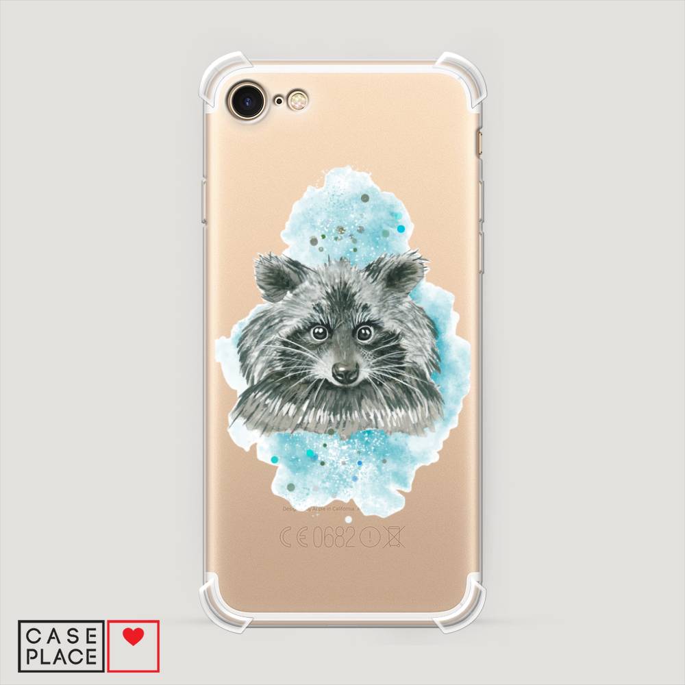 

Чехол Awog на Apple iPhone 8 / Айфон 8 "Енот в голубом облаке", Разноцветный, 10851-1