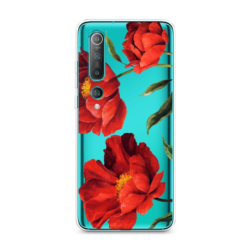 

Чехол Awog на Xiaomi Mi 10 Pro "Красные маки", Разноцветный, 37850-8