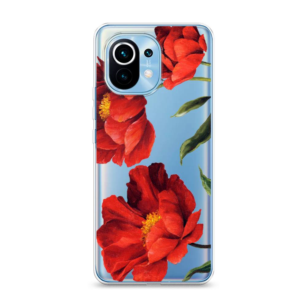 

Чехол Awog на Xiaomi Mi 11 "Красные маки", Разноцветный, 39450-8