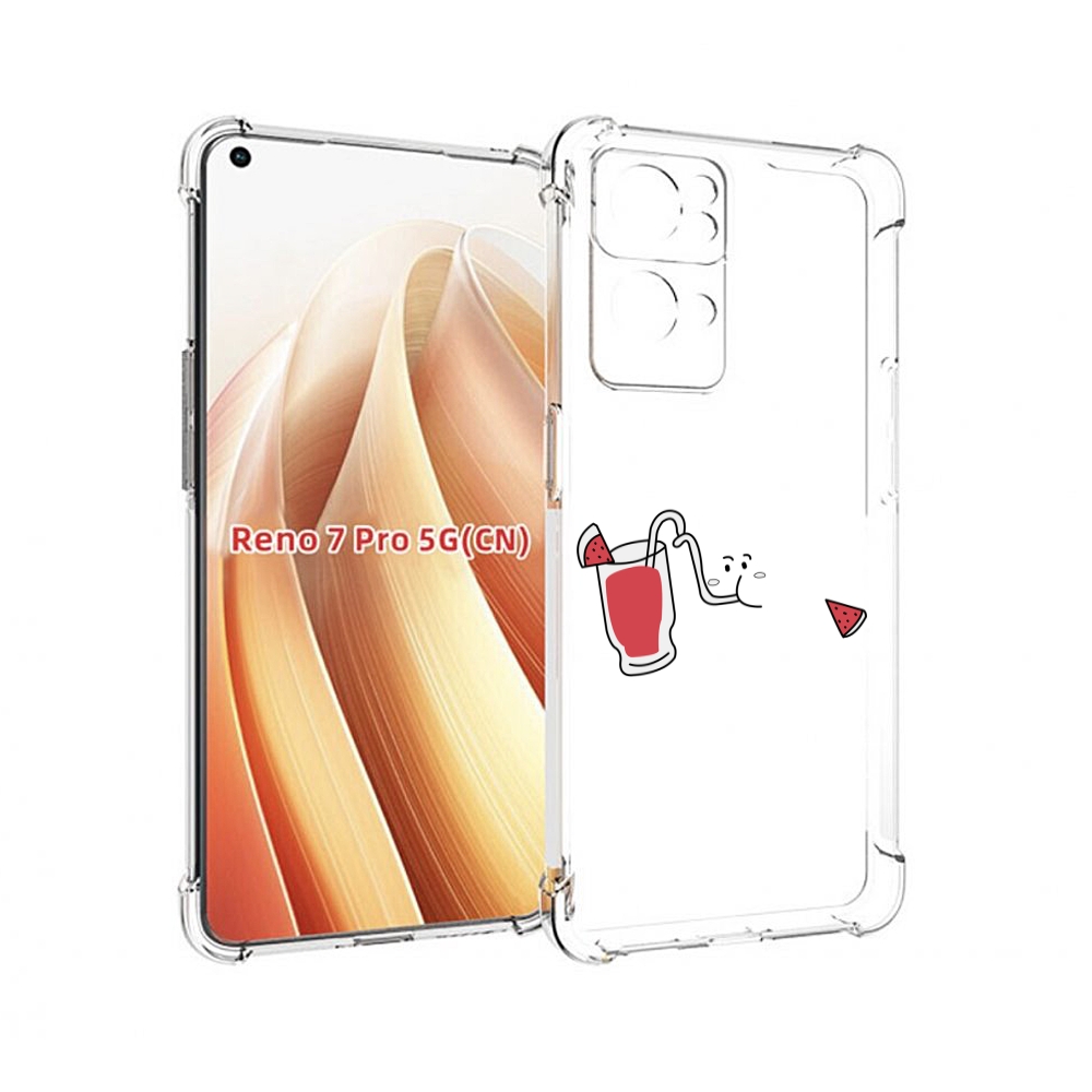 

Чехол MyPads арбузный-напиток для OPPO Reno7 Pro 5G, Прозрачный, Tocco