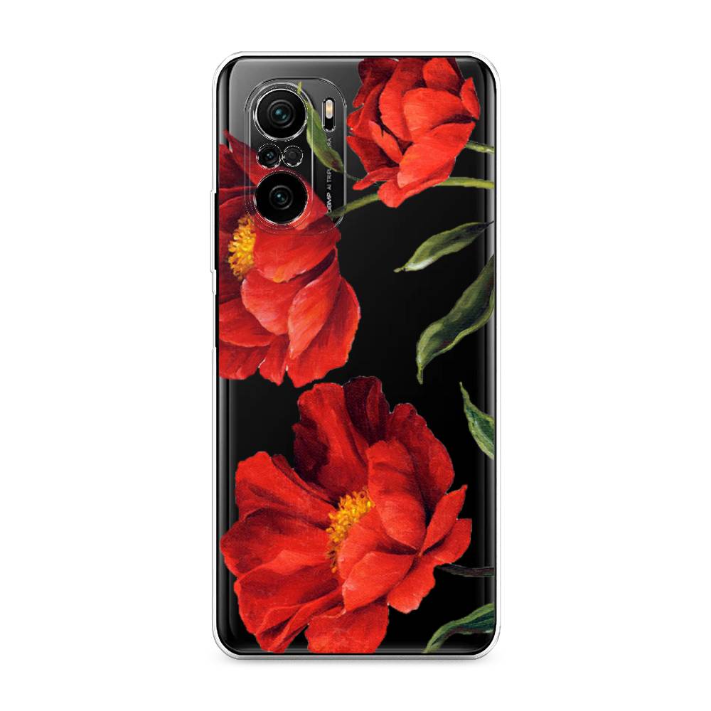 

Чехол Awog на Poco F3/Redmi K40/Mi 11i "Красные маки", Разноцветный, 312650-8