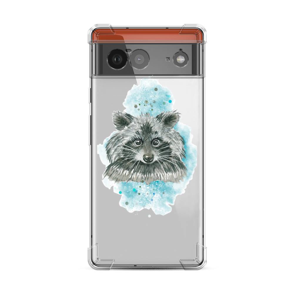 

Чехол Awog на Google Pixel 6 "Енот в голубом облаке", Разноцветный, 270851-1
