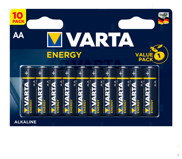 

Батарейки Varta ENERGY упаковка 10 штук AA, ENERGY
