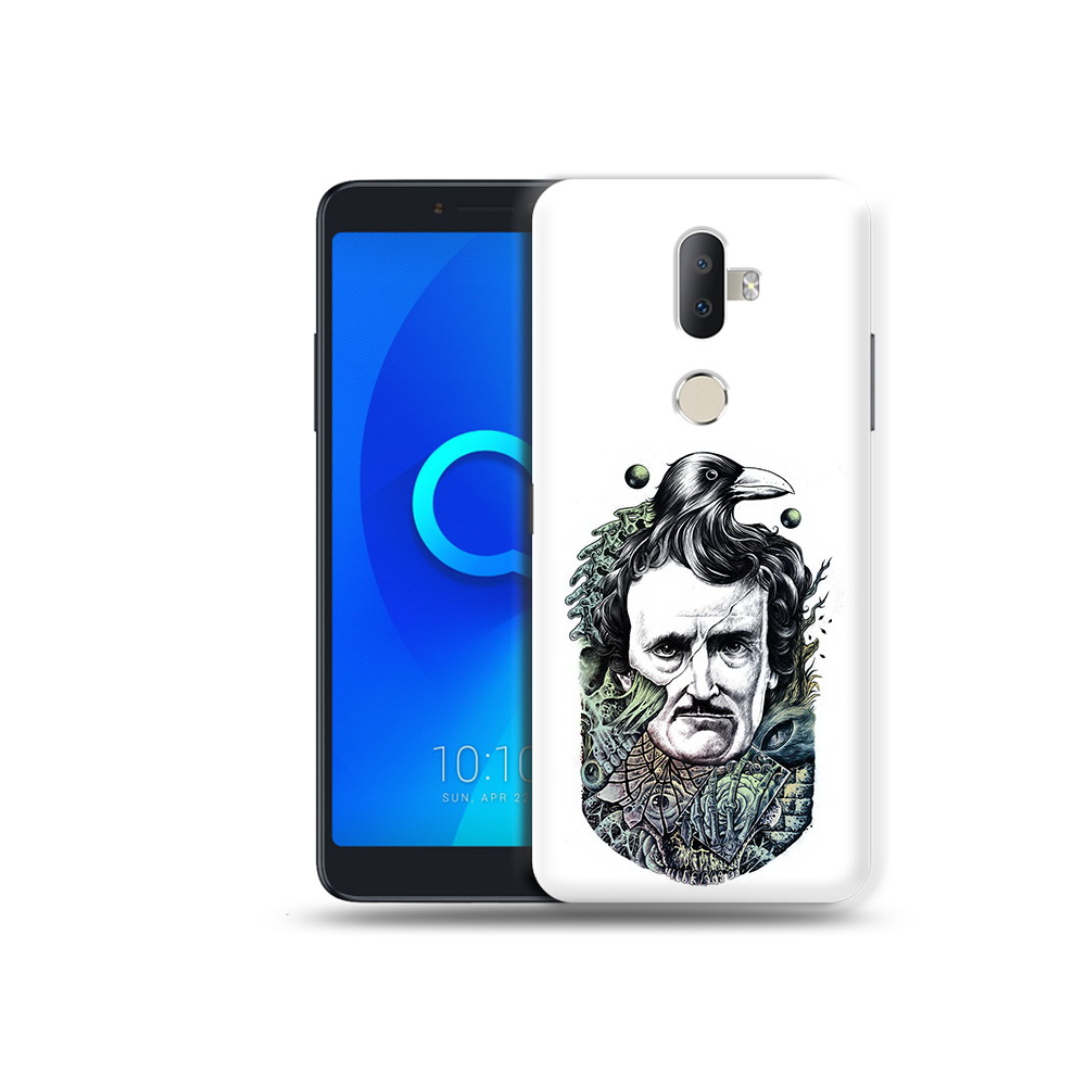 

Чехол MyPads Tocco для Alcatel 3V Эдгар Аллан с вороном, Прозрачный, Tocco