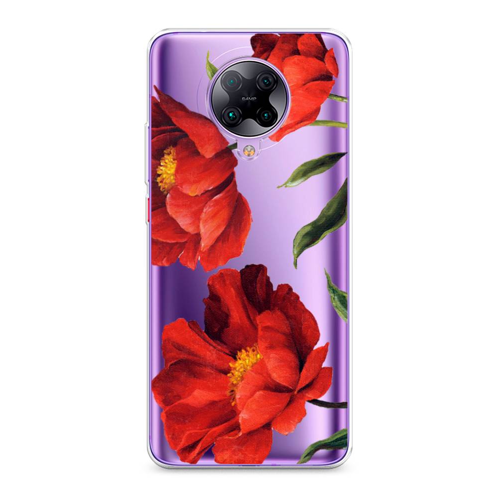 

Чехол Awog на Poco F2 Pro/Redmi K30 Pro "Красные маки", Разноцветный, 37050-8