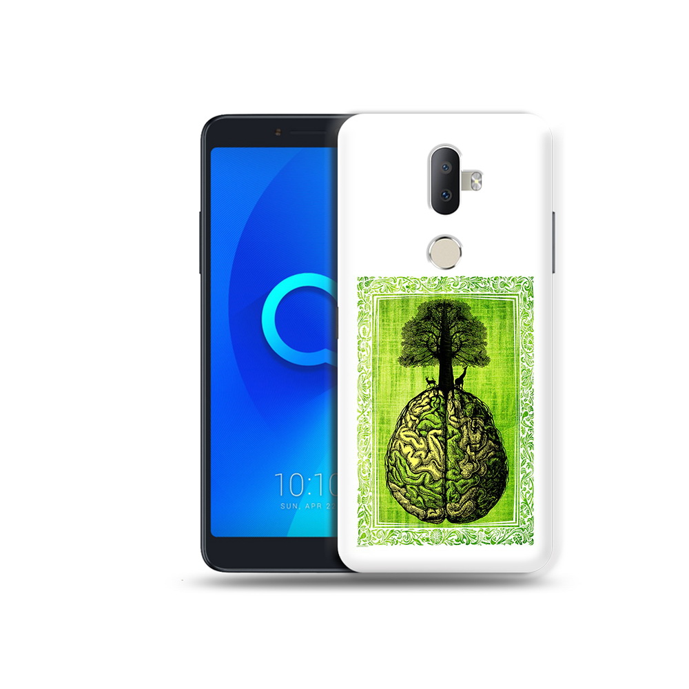 

Чехол MyPads Tocco для Alcatel 3V абстракция здоровый мозг, Прозрачный, Tocco