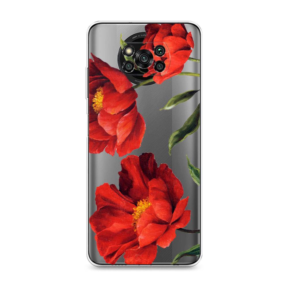

Чехол Awog на Poco X3/X3 Pro "Красные маки", Разноцветный, 310650-8