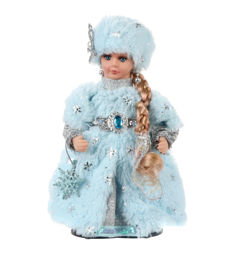 

Фигура Sote Toys Снегурочка с мелодией пластик 30 см, Бежевый;белый;синий