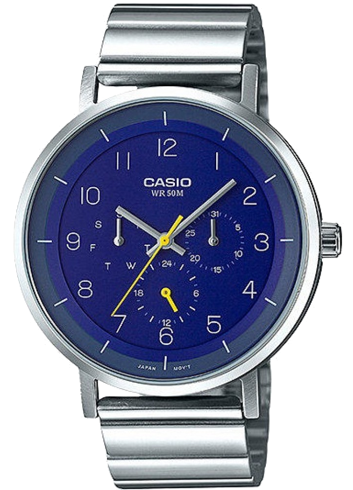 

Наручные часы мужские Casio MTP-E314D-2B серебристые, MTP-E314D-2B