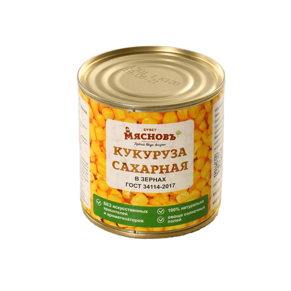 

Кукуруза МясновЪ БУФЕТ сахарная в зернах стерилизованная 400 г