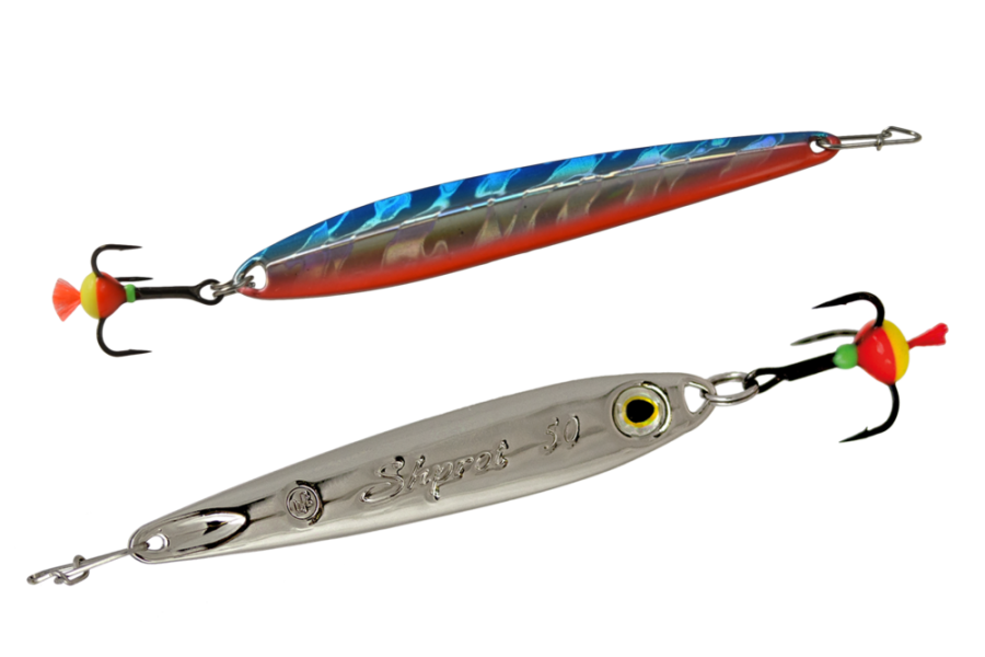 

Блесна вертикальная ECOPRO Shprot 90мм 18г. BRS, Голубой;красный;серебристый, EPVJSH90BRS