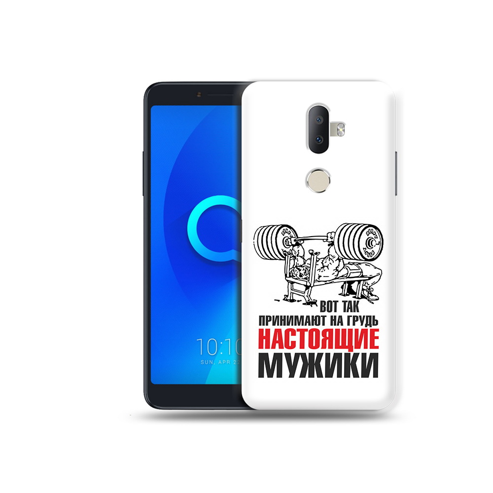 

Чехол MyPads Tocco для Alcatel 3V бодибилдинг для мужиков, Прозрачный, Tocco