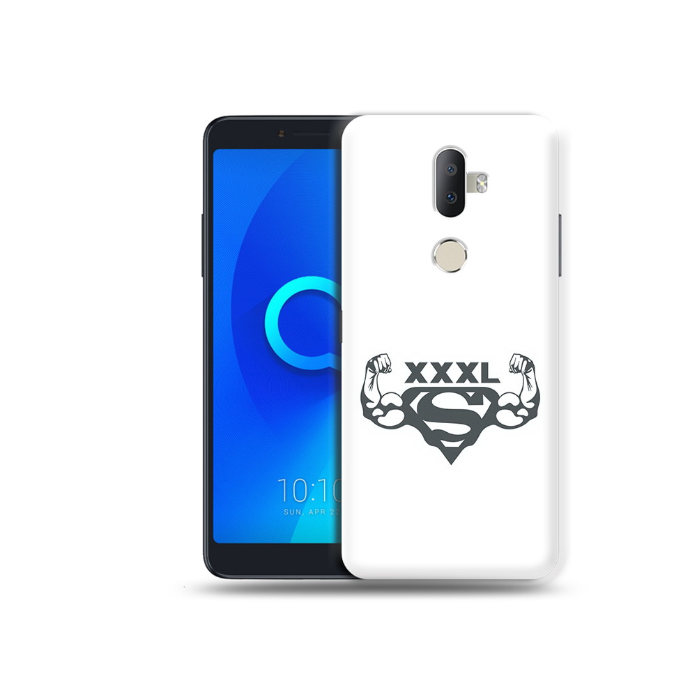 

Чехол MyPads Tocco для Alcatel 3V бодибилдинг супермен, Прозрачный, Tocco
