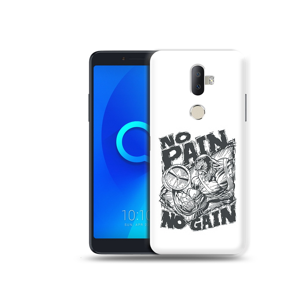 

Чехол MyPads Tocco для Alcatel 3V бодибилдинг тяжелая работа, Прозрачный, Tocco