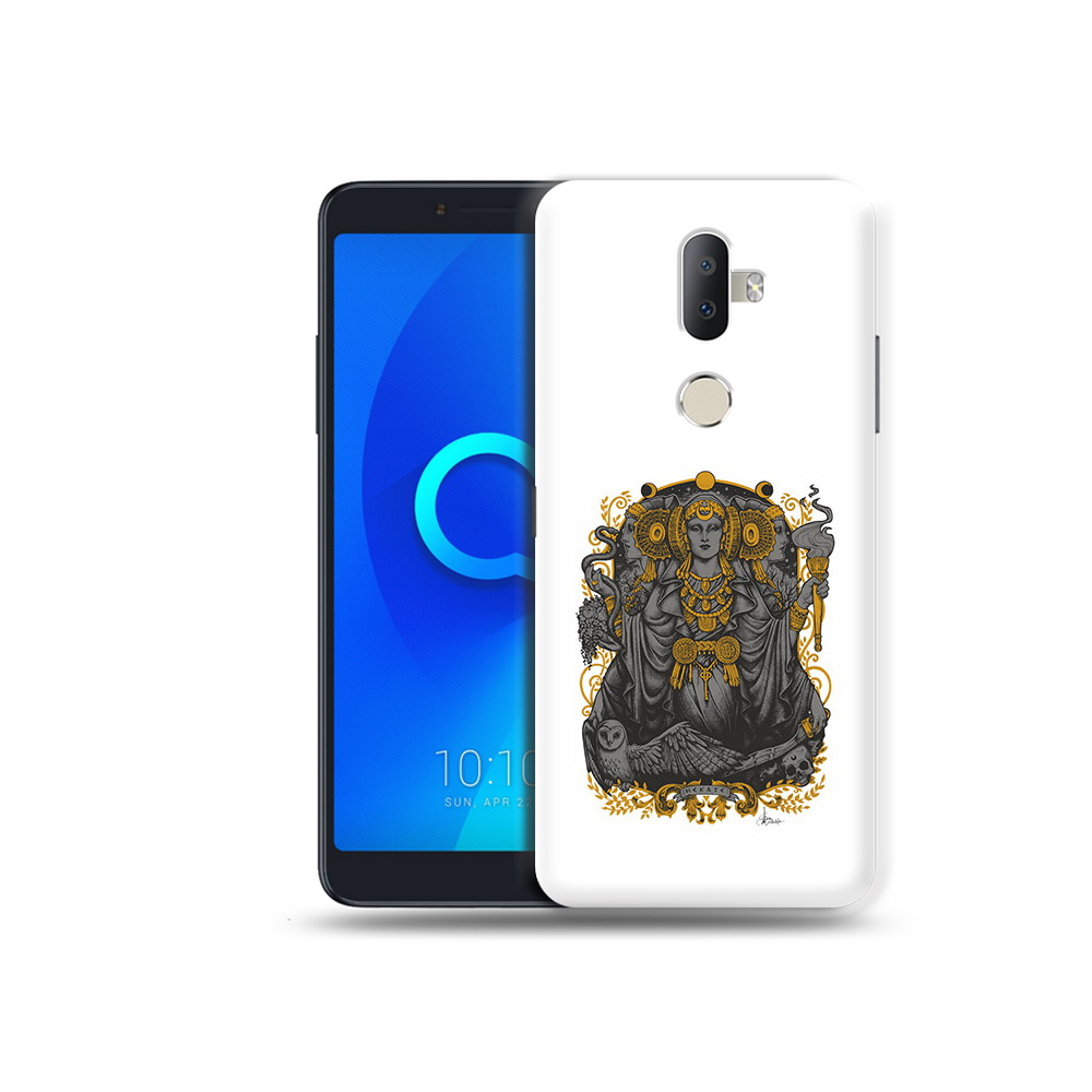 

Чехол MyPads Tocco для Alcatel 3V божество с золотыми элементами, Прозрачный, Tocco
