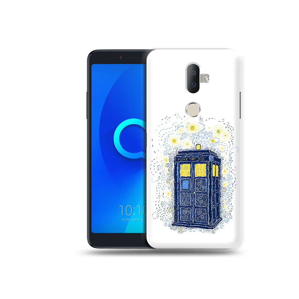 

Чехол MyPads Tocco для Alcatel 3V будка рисунок, Прозрачный, Tocco