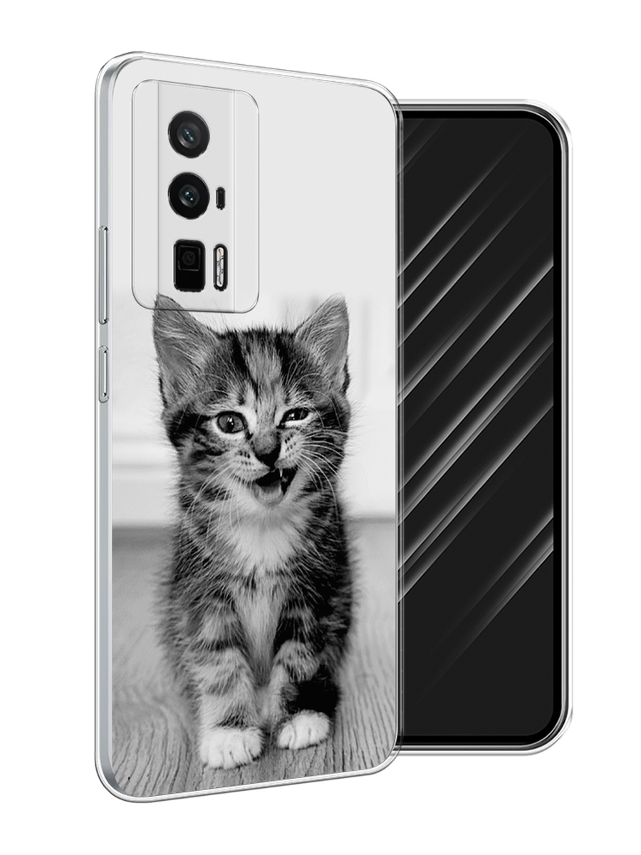 

Чехол Awog на Xiaomi Redmi K60/Poco F5 Pro "Подмигивающий котенок", Черный;серый, 318850-1
