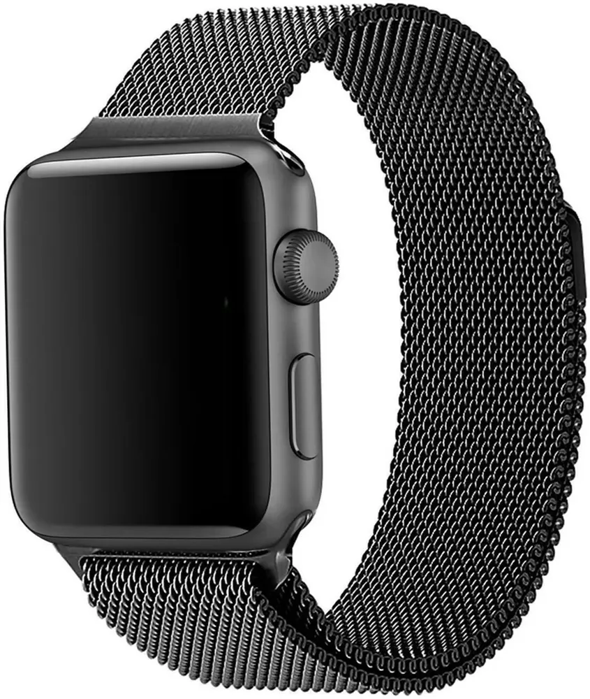 

Ремешок для Apple Watch 38mm/40mm Milanese Loop Black, Черный, Ремешок Apple Watch 38mm/40mm