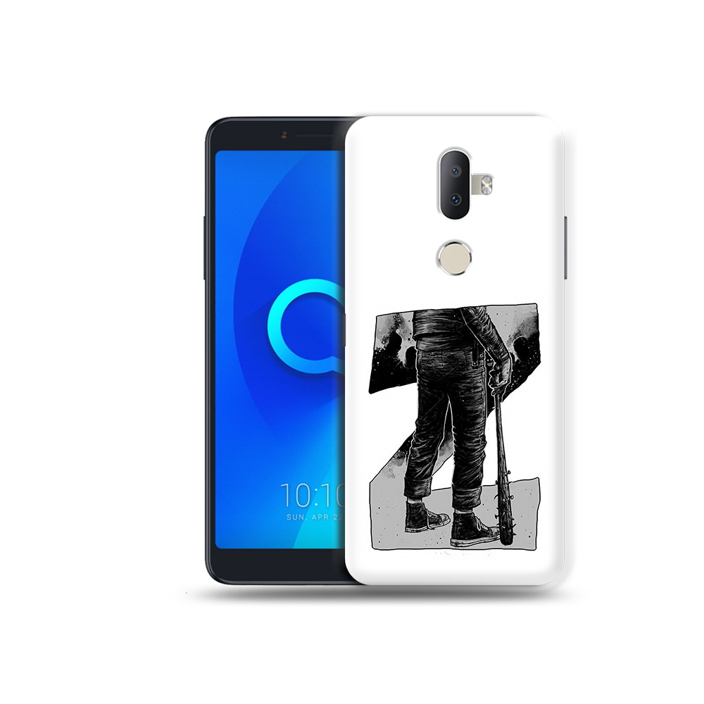 

Чехол MyPads Tocco для Alcatel 3V воин черно белый, Tocco
