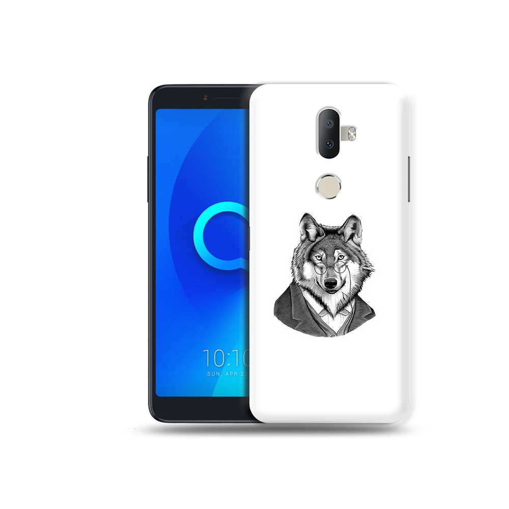 

Чехол MyPads Tocco для Alcatel 3V волк в пиджаке, Прозрачный, Tocco