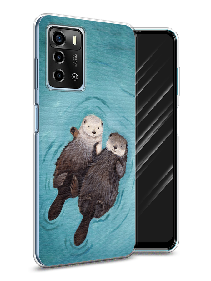 

Чехол Awog на ZTE Blade A72 / ЗТЕ Блэйд A72 "Парочка бобров", Разноцветный, 135450-10