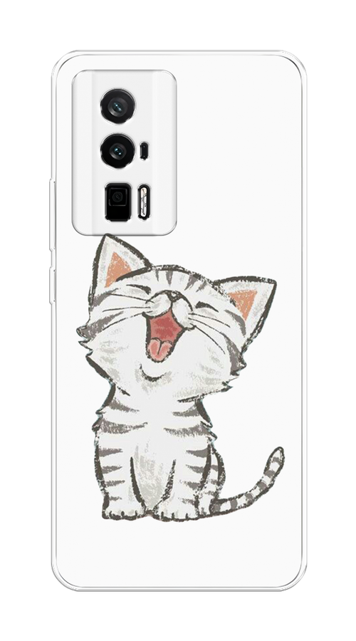 

Чехол Awog на Xiaomi Redmi K60, Poco F5 Pro "Котенок рисованный", Серый;белый, 318850-1